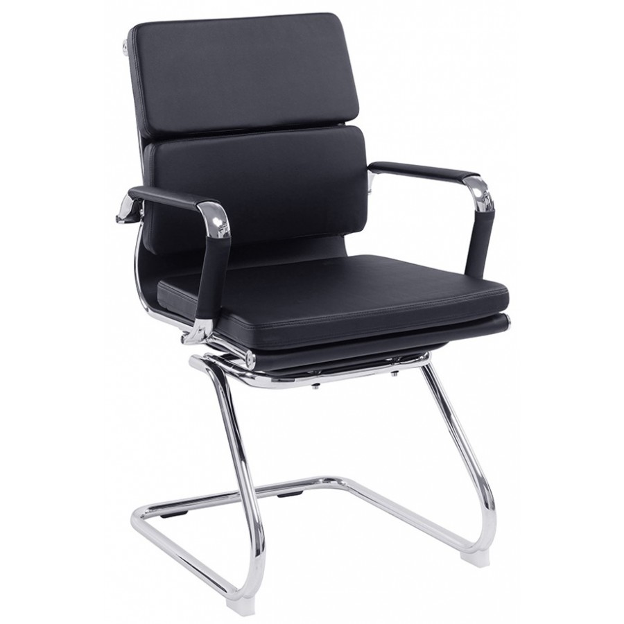 Avanti Medium Back Leather Cantilever Chair